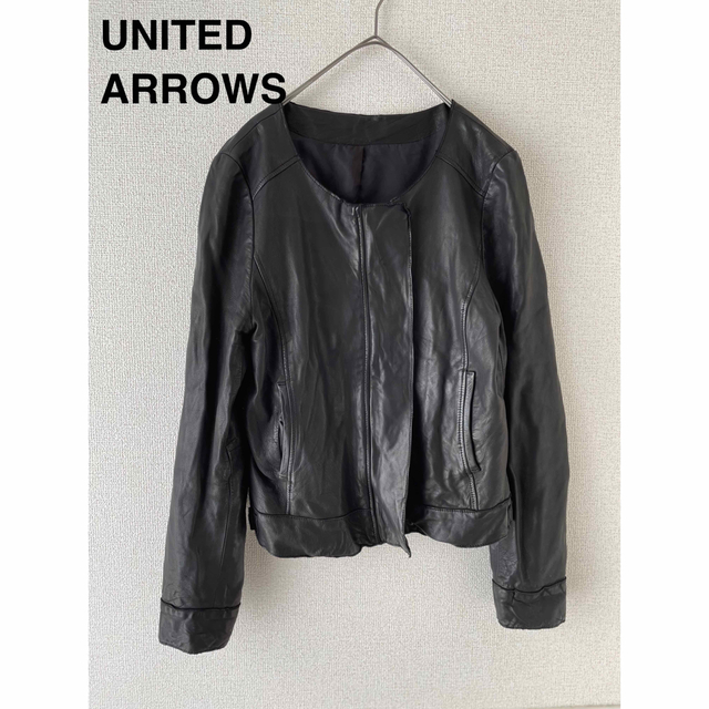 UNITED ARROWS 羊革ジャン シープスキン36 黒