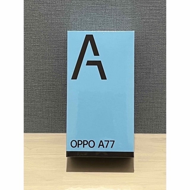 OPPO(オッポ)の【FAYSAL様専用】OPPO A77  ブルー　新品・未使用 スマホ/家電/カメラのスマートフォン/携帯電話(スマートフォン本体)の商品写真