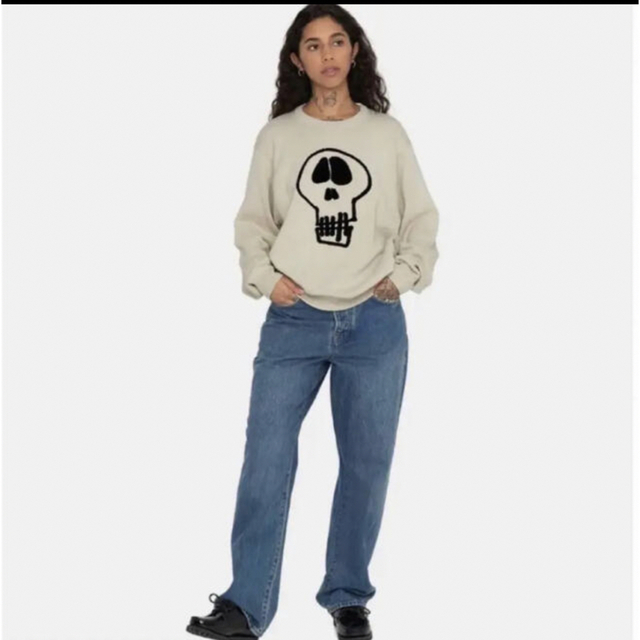 新品 STUSSY 22AW Skull Sweater セーター XL ドクロ