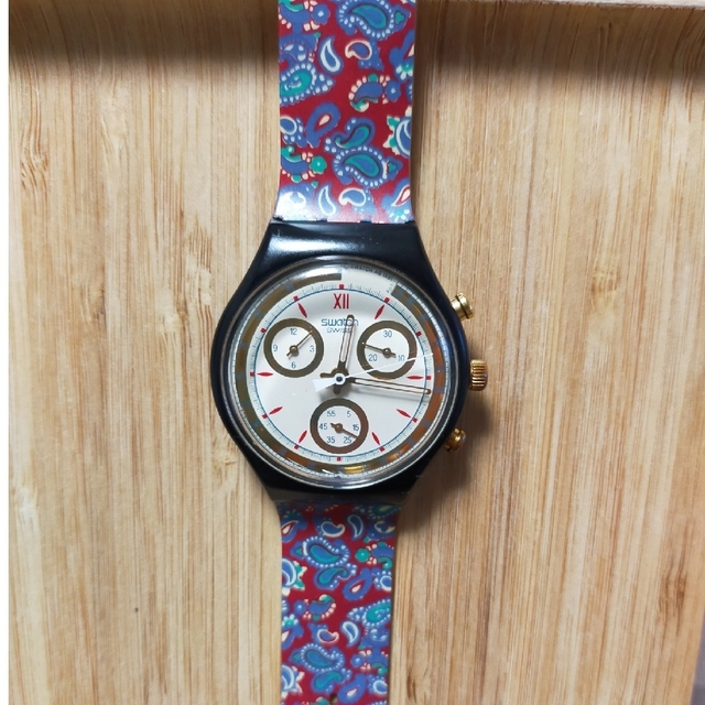 swatch(スウォッチ)のswatch スウォッチ クロノ ペイズリー訳あり メンズの時計(腕時計(アナログ))の商品写真
