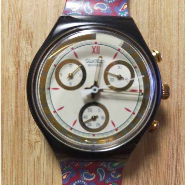 swatch(スウォッチ)のswatch スウォッチ クロノ ペイズリー訳あり メンズの時計(腕時計(アナログ))の商品写真