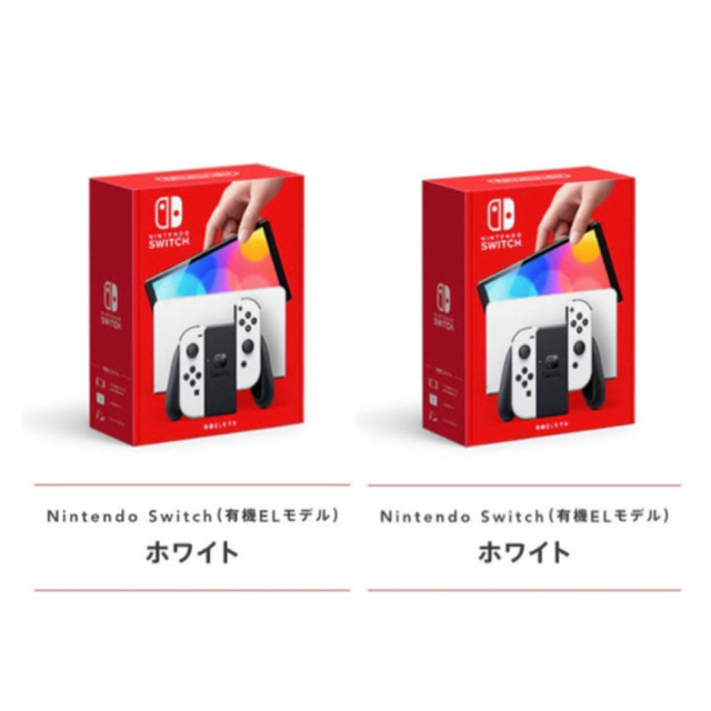 Nintendo Switch(ニンテンドースイッチ)の送料無料 新品 任天堂 有機ELスイッチ 本体 ホワイト 2台 エンタメ/ホビーのゲームソフト/ゲーム機本体(家庭用ゲーム機本体)の商品写真