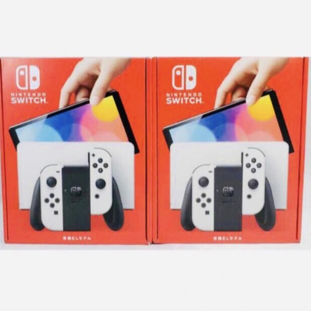 Nintendo Switch(ニンテンドースイッチ)の送料無料 新品 任天堂 有機ELスイッチ 本体 ホワイト 2台 エンタメ/ホビーのゲームソフト/ゲーム機本体(家庭用ゲーム機本体)の商品写真