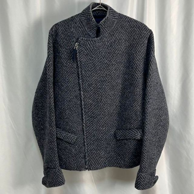 野党 【美品】45R フロート縮絨の908ライダースジャケット ウール