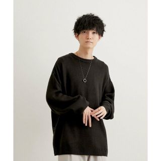 ジュンレッド(JUNRED)の【チャコール（06）】こめ*JUNRed サイドボタンルーズニットプルオーバー(ニット/セーター)