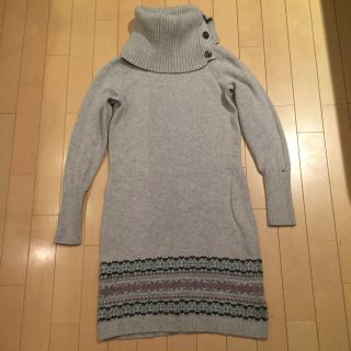 トミーヒルフィガー(TOMMY HILFIGER)の【SOLD】トミーヒルフィガー アルパカ入 ニット ハイネック  ワンピース (ひざ丈ワンピース)