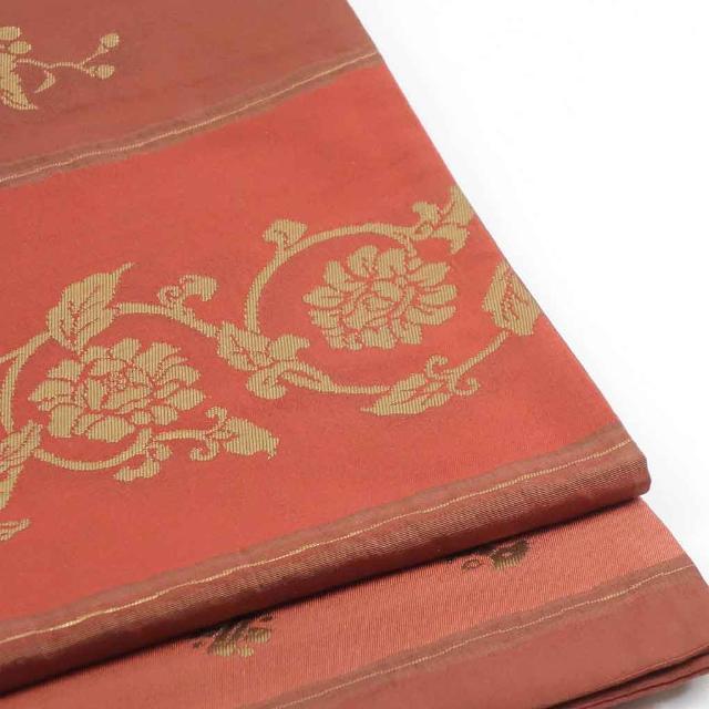 中古】リサイクル帯 袋帯 / 正絹茶色地横段柄六通袋帯 レディース ...