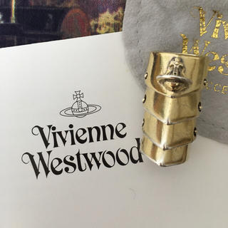 ヴィヴィアンウエストウッド(Vivienne Westwood)の保証書付 旧型ゴールドアーマーリング (リング(指輪))