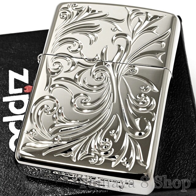 ZIPPO(ジッポー)のZIPPO アーマー ボタニカル 両面 彫り シルバーチタン ジッポー ライター メンズのファッション小物(タバコグッズ)の商品写真