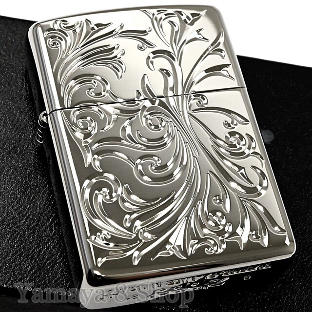 ZIPPO(ジッポー)のZIPPO アーマー ボタニカル 両面 彫り シルバーチタン ジッポー ライター メンズのファッション小物(タバコグッズ)の商品写真