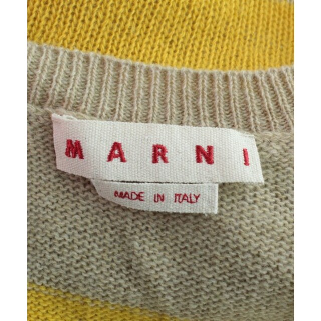 Marni(マルニ)のMARNI マルニ ニット・セーター 40(M位) ベージュx黄(ボーダー) 【古着】【中古】 レディースのトップス(ニット/セーター)の商品写真