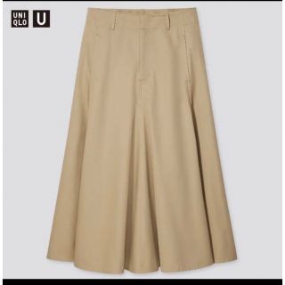 ユニクロ(UNIQLO)のUNIQLO U コットンツイルフレアスカート(ひざ丈スカート)