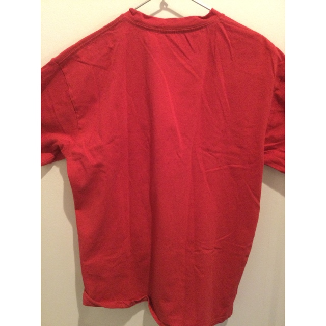 メンズ　コットン　Tシャツ　レッド メンズのトップス(Tシャツ/カットソー(半袖/袖なし))の商品写真