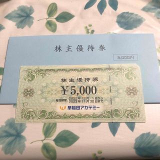 早稲田アカデミー株主優待券 5000円×1枚(その他)