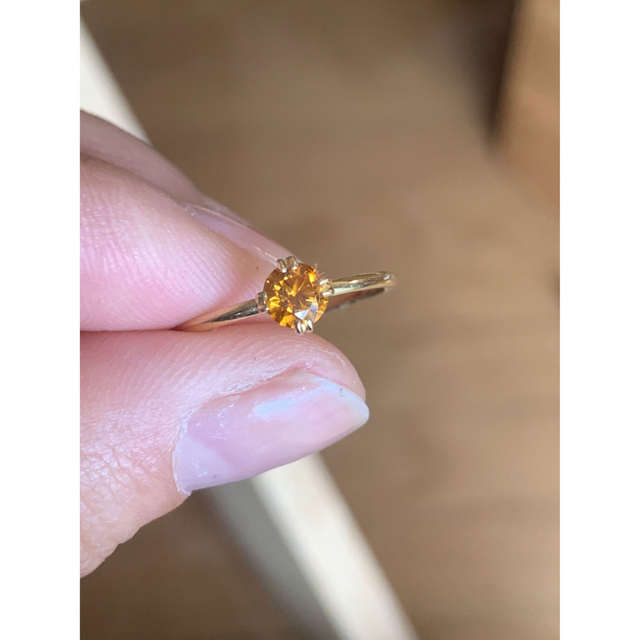 あきら宝石様　オレンジダイヤモンド金平糖リング レディースのアクセサリー(リング(指輪))の商品写真