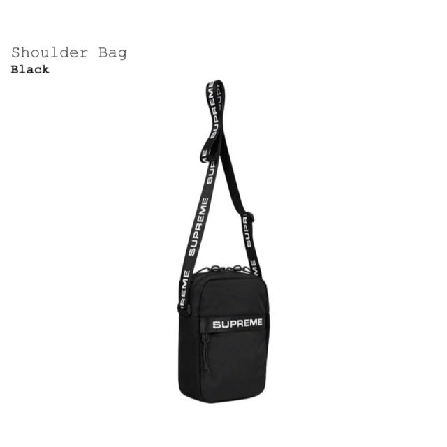 Supreme Shoulder Bag 22fw Black 黒 新品未使用