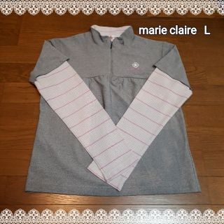 マリクレール(Marie Claire)の【美品】 ﾏﾘｸﾚｰﾙ レディース モックネック ハーフジップ 長袖(カットソー(長袖/七分))