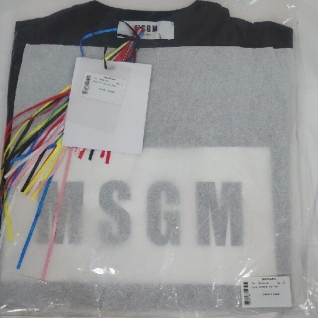 MSGM(エムエスジイエム)の【S】MSGM エムエスジーエム/半袖Tシャツ/パネルロゴプリント/黒 レディースのトップス(Tシャツ(半袖/袖なし))の商品写真