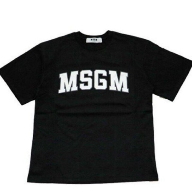 【XS】MSGM エムエスジーエム/半袖Tシャツ/COLLEGE MSGM/黒