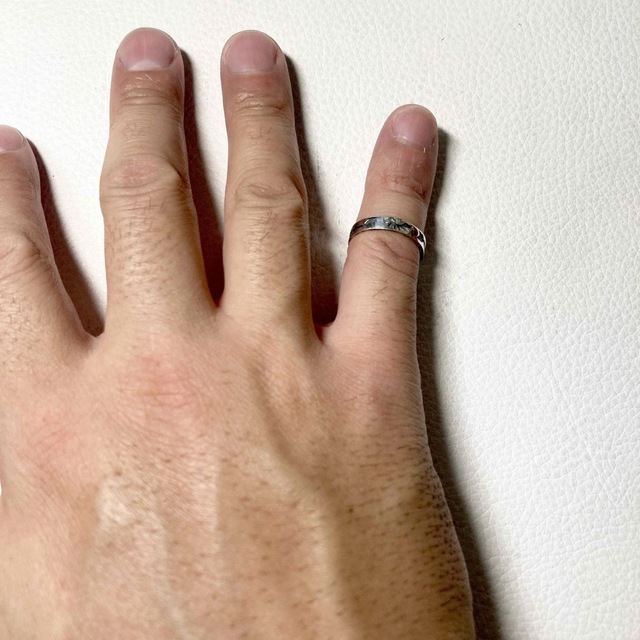 スタンプワーク　シルバーリング　指輪　8.5号　#インディアンジュエリー　 レディースのアクセサリー(リング(指輪))の商品写真