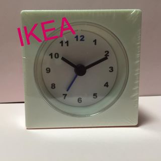 イケア(IKEA)の♡IKEA アラーム クロック ホワイト 新品(置時計)