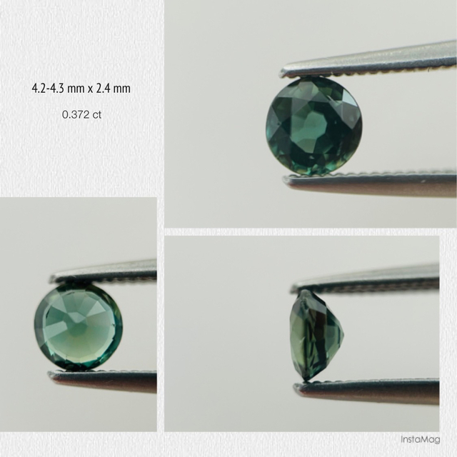 (R1130-3) 『スリランカ産』グリーンサファイア ルース　0.372ct 9