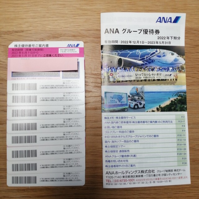 ANA株主優待券８枚+グループ優待 愛用 8160円 www.muasdaleholidays