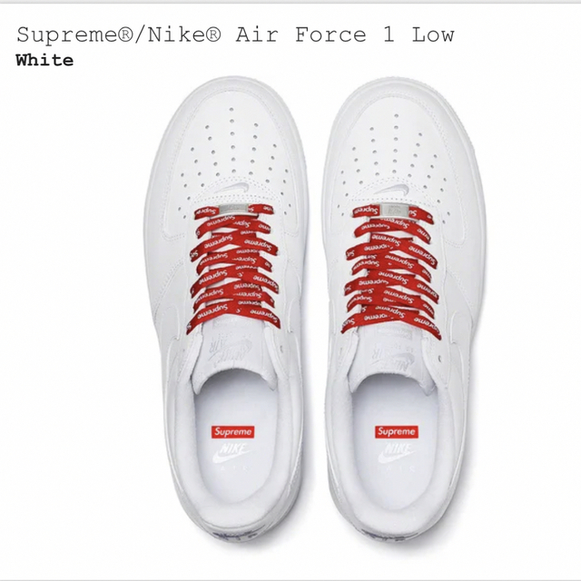 Supreme Nike Air Force 1 Low White 26㎝ 2