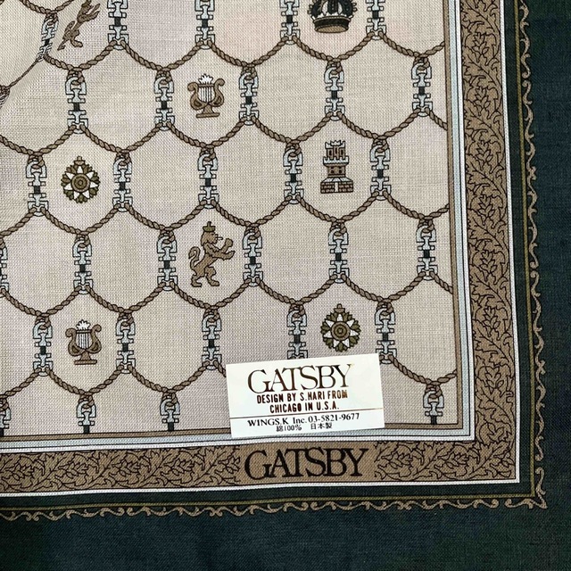 GATSBY(ギャツビー)のギャツビー　ハンカチ2枚セット　日本製　綿100% ペールブルー＆ペールブラウン メンズのファッション小物(ハンカチ/ポケットチーフ)の商品写真