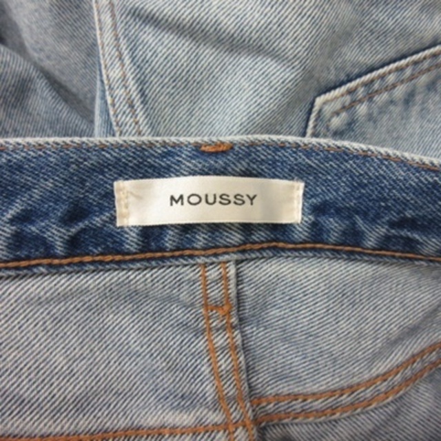 moussy(マウジー)のマウジー パンツ デニム ジーンズ ダメージ加工 24 青 ブルー /YI レディースのパンツ(デニム/ジーンズ)の商品写真