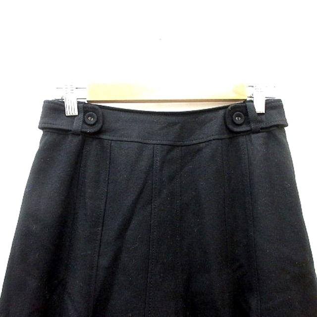 MICHEL KLEIN(ミッシェルクラン)のミッシェルクラン フレアスカート ひざ丈 ウール 36 紺 ネイビー レディースのスカート(ひざ丈スカート)の商品写真