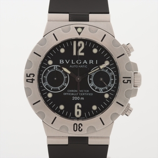 BVLGARI - ブルガリ ディアゴノ スクーバ　クロノ SS×ラバー   メンズ 腕時計