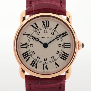 カルティエ(Cartier)のカルティエ ロンド ルイ カルティエ PG×革   レディース 腕時計(腕時計)