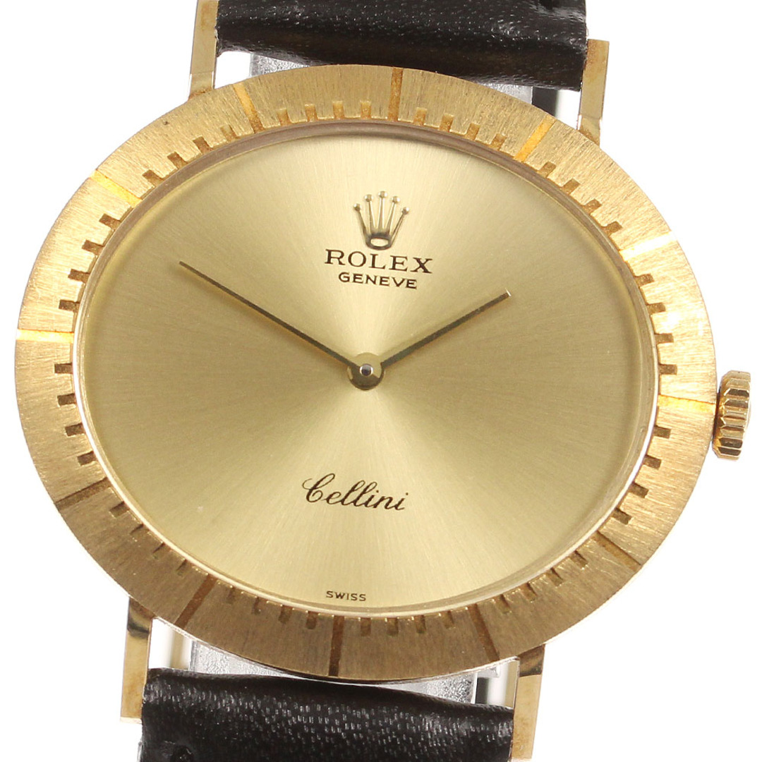 ☆訳あり【ROLEX】ロレックス チェリーニ K18YG cal.1601 ref.4083 手巻き メンズ_719596【ev20】綺麗な状態ケース