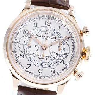 ボームエメルシエ(BAUME&MERCIER)のボーム＆メルシェ Baume & Mercier MOA10007 ケープランド フライバック K18PG 自動巻き メンズ 美品 箱・保証書付き_706960(腕時計(アナログ))