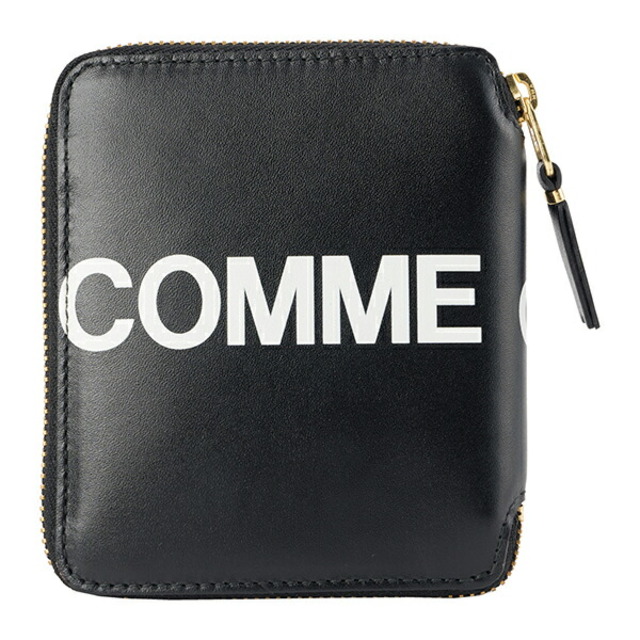 新品 コムデギャルソン COMME des GARCONS 2つ折り財布 ヒュージ ロゴ ブラック