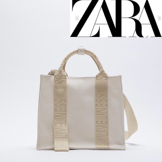 ザラ(ZARA)の新品未使用品ZARA ロゴ ストラップ キャンバス ショルダー(ショルダーバッグ)