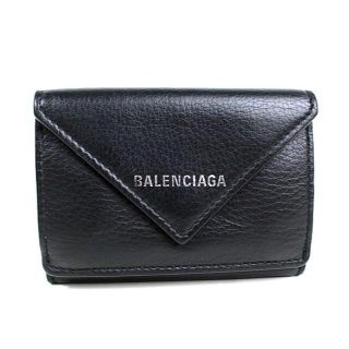 2019美品◆BALENCIAGA バレンシアガ 男女可 ペーパー 長財布 黒◆