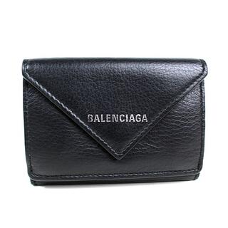 バレンシアガ(Balenciaga)のバレンシアガ　ミニ財布　財布　三つ折り財布　ブラック　黒　ペーパーミニウォレット(長財布)