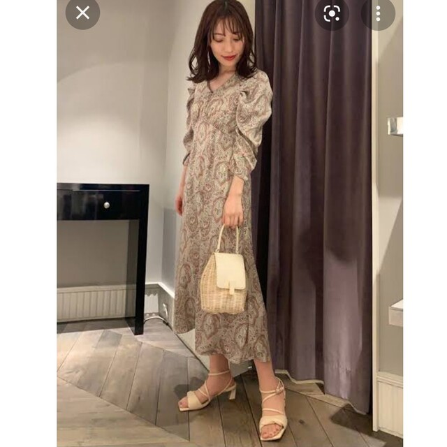 黒 桜古典 L セルフォード CELFORD 花柄 ワンピース シャツ ロング
