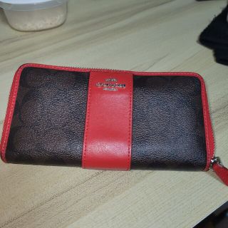 コーチ(COACH)のCoach 　長財布　レッド(財布)