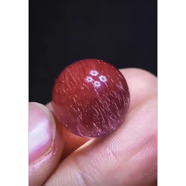 ⭐︎【高級】フラワー パープルルチル スーパーセブン 丸玉 16.1mm-