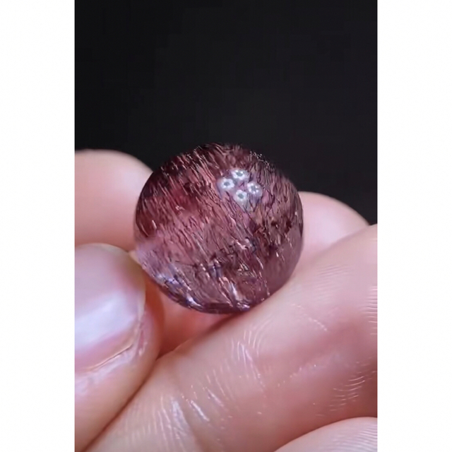 ⭐︎【高級】フラワー パープルルチル スーパーセブン 丸玉 15.5mm 5
