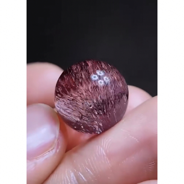 ⭐︎【高級】フラワー パープルルチル スーパーセブン 丸玉 15.5mm 4