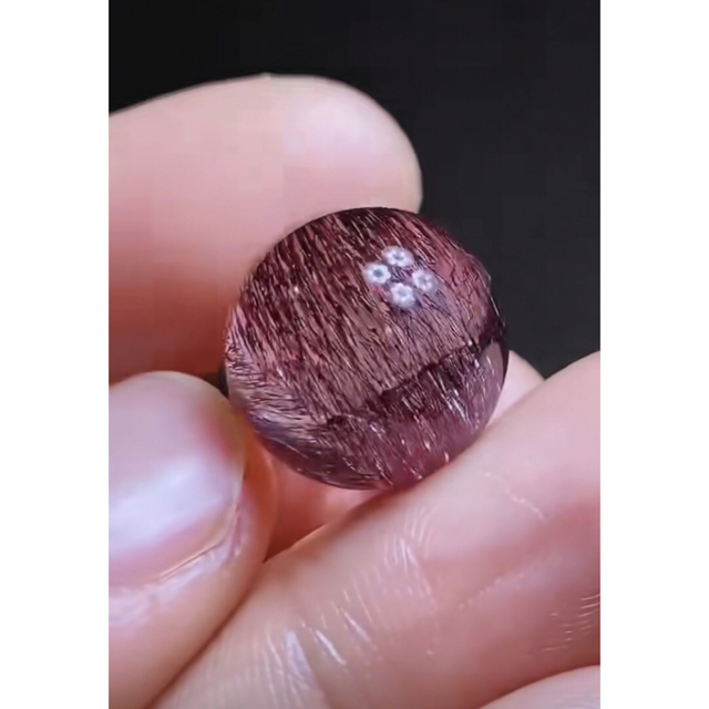 ⭐︎【高級】フラワー パープルルチル スーパーセブン 丸玉 15.5mm 3