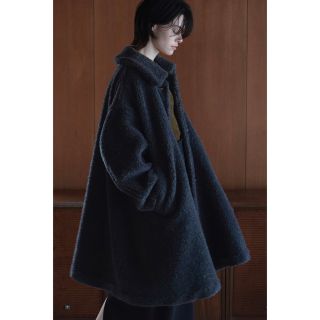 クラネ(CLANE)のクラネ　ボアコート　新品　size１　グレー(ロングコート)