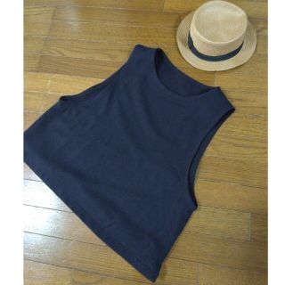 フォグリネンワーク(fog linen work)の専用♢いってんもの♢ハンドメイド♢ウール混生地♢プルオーバーベスト♢濃紺(ベスト/ジレ)