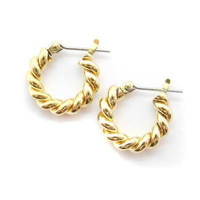 ローラロンバルディ Mini Twist Hoops リングピアス ゴールド色