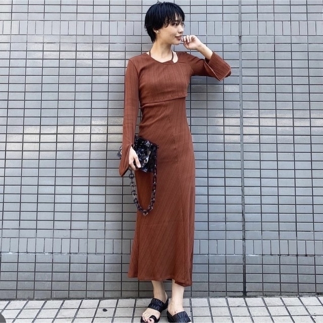 新品mame Ribbed Jersey Multi-Way Dress