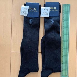 ポロラルフローレン(POLO RALPH LAUREN)のラルフローレン　ハイソックス　黒　22〜24cm(ソックス)